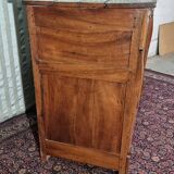 Low walnut sideboard with cross, Restoration period, 19th century