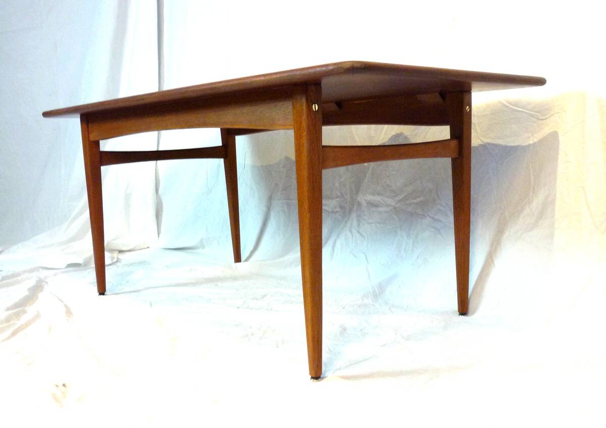 Teak stained oak living room table