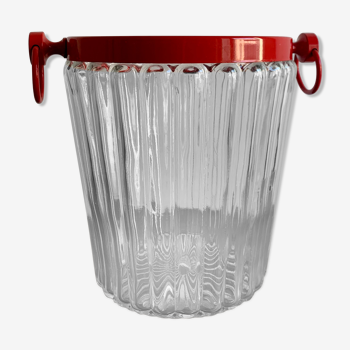 Vintage Glass Ice Bucket, 1970s
