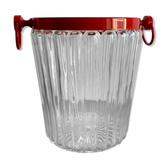 Vintage Glass Ice Bucket, 1970s