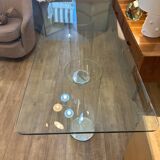 Glass console, design