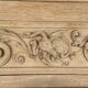 Carved solid oak fireplace mantel