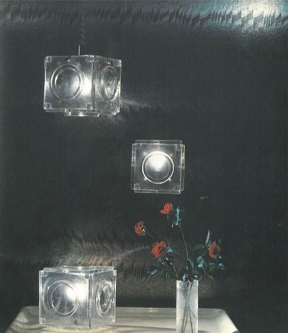 Albano poli luminous cube for poliarte, italy 1968