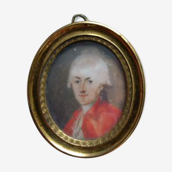 Portrait miniature XVIIIème siècle