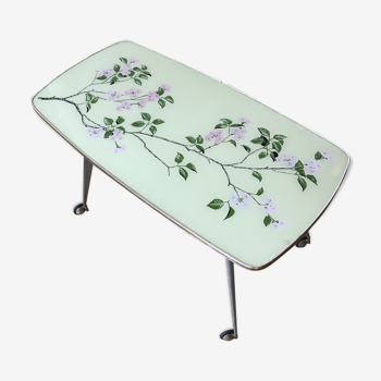Coffee table with flowers