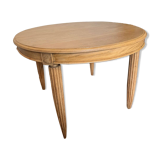 Table à manger extensible ovale Art Déco en bois