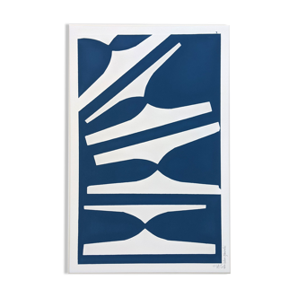 Blue estampe