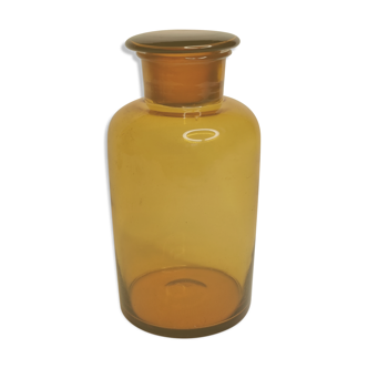 Flacon d'apothicaire avec bouchon en verre soufflé, 23 cm, 1 litre