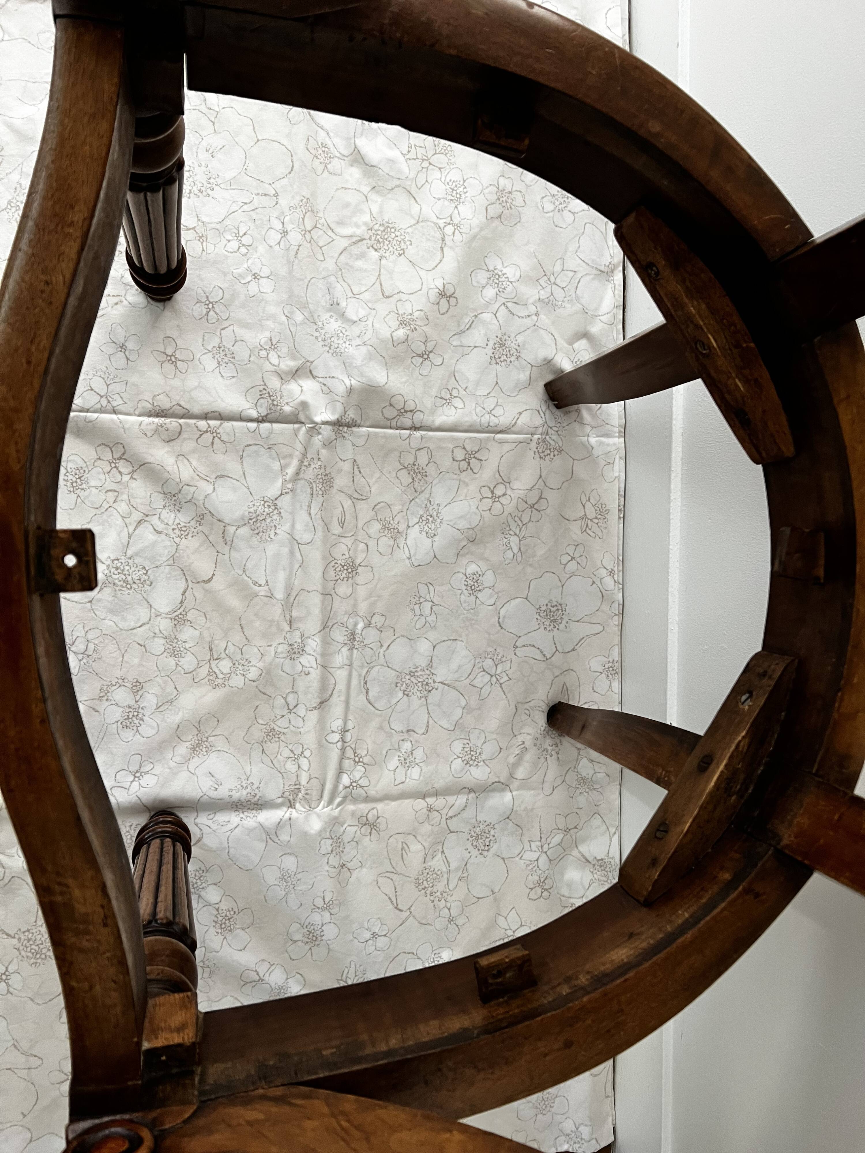 Restoration armchair in mahogany