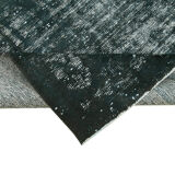 Hand-knotted contemporary oriental 1980s 158 cm x 276 cm black rug