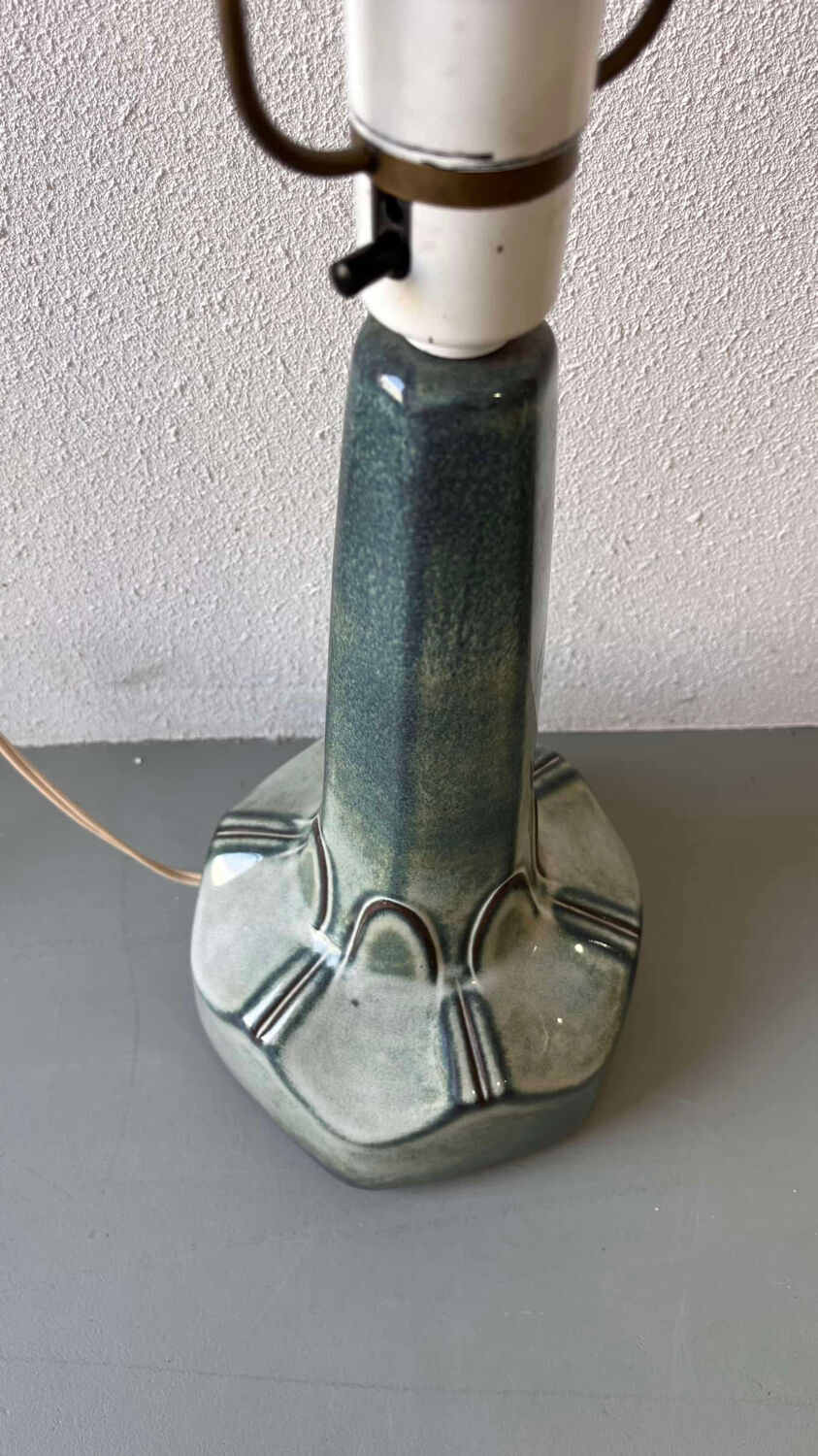 Pied de lampe de table en céramique vintage
