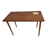 Mid Century Side Table Wood and Ceramics