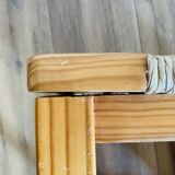Pine and straw stool