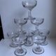 set of 9 small molded glass shot glasses early twentieth century