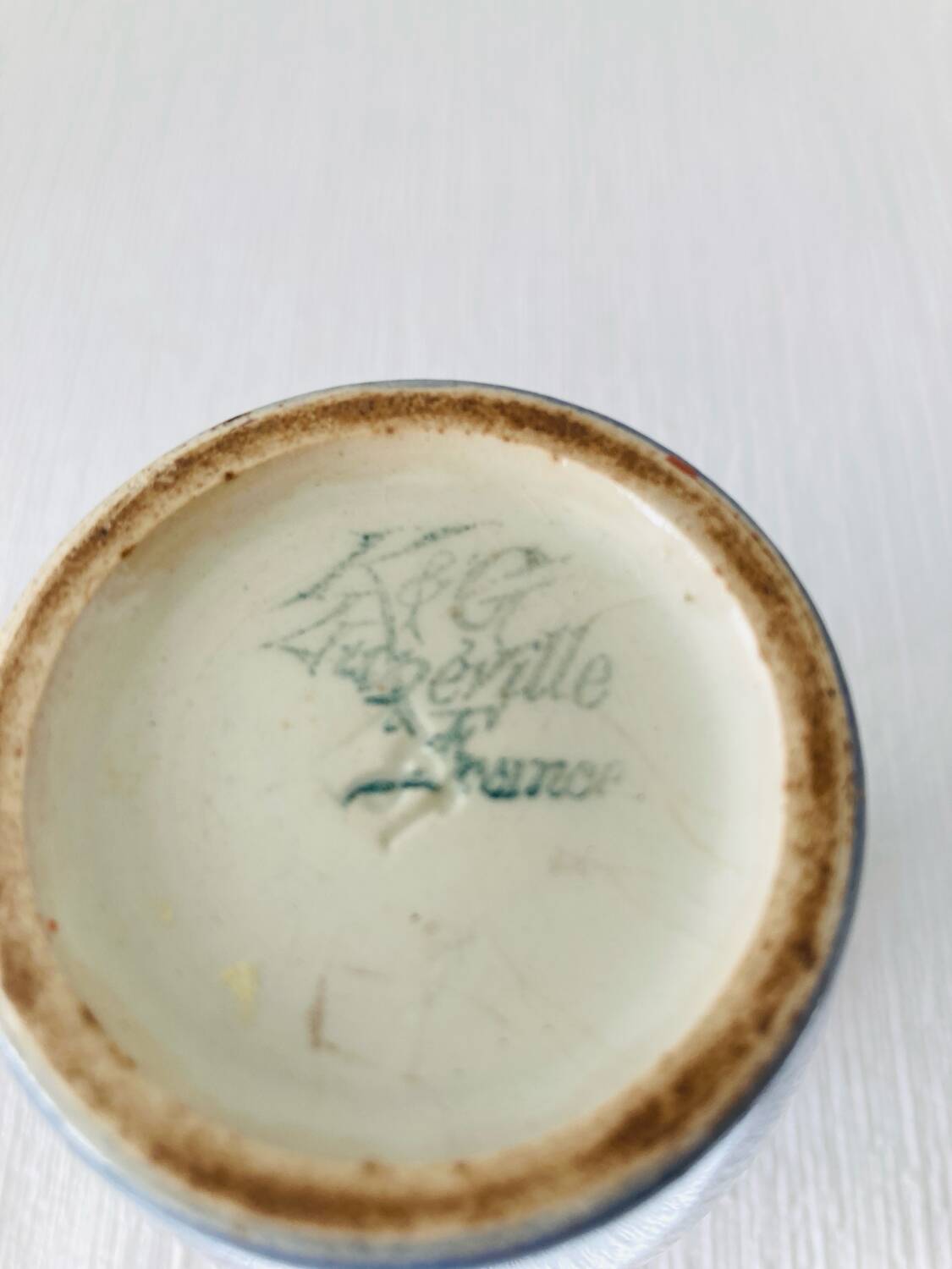 Antique K&G Lunéville Mustard Jar