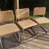3 chaises Cesca B32 cannage
