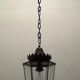 Suspension en verre et bronze vintage des années 1950