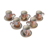 6 tasses à café en grés