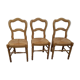 Lot de 3 chaises en paille Baumann