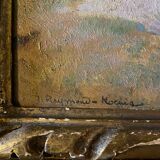 Hsp painting jules raymond koenig (1872-1966) "the road from guérande to escoublac"