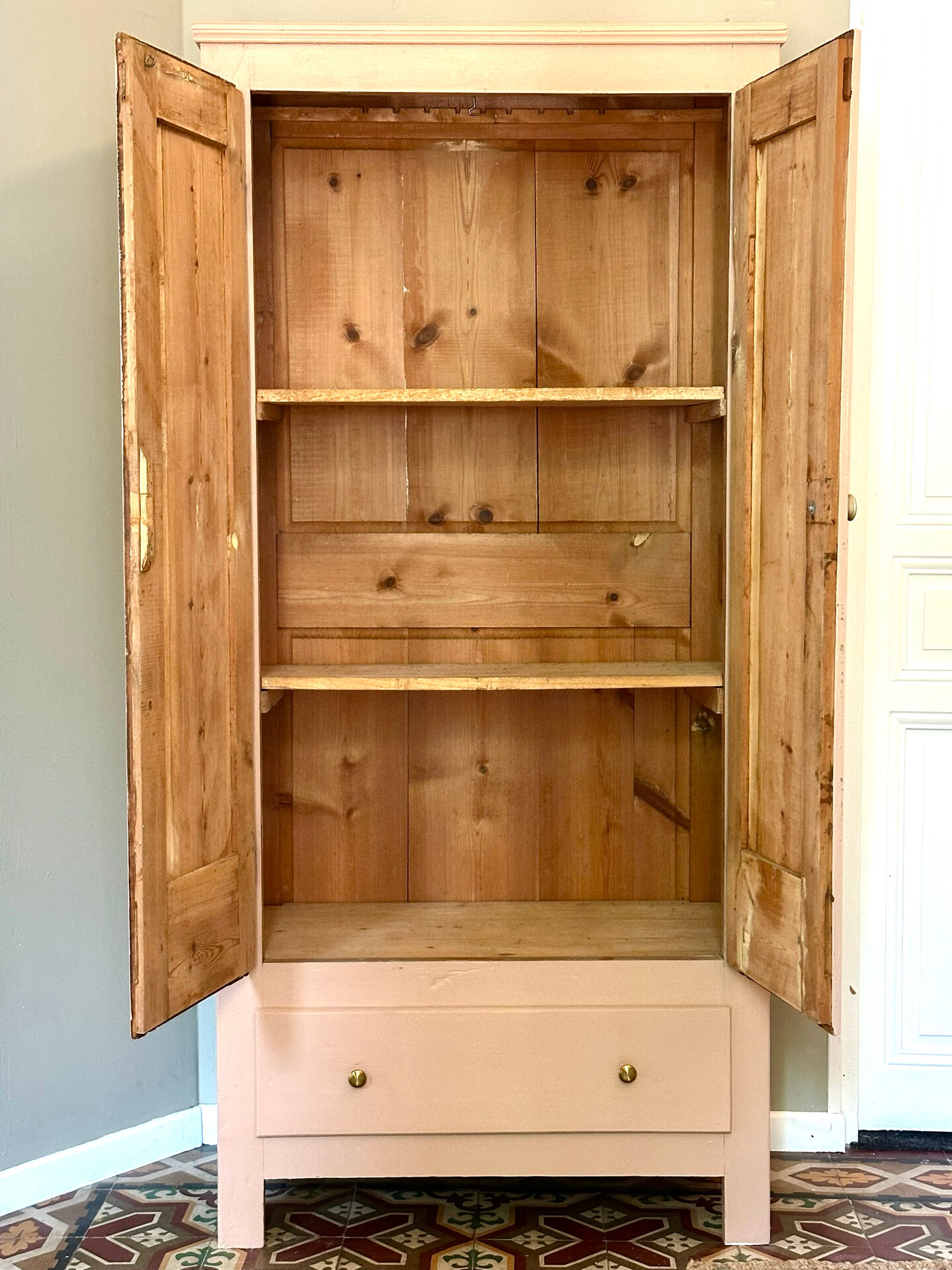 Parisian wardrobe made of solid wood