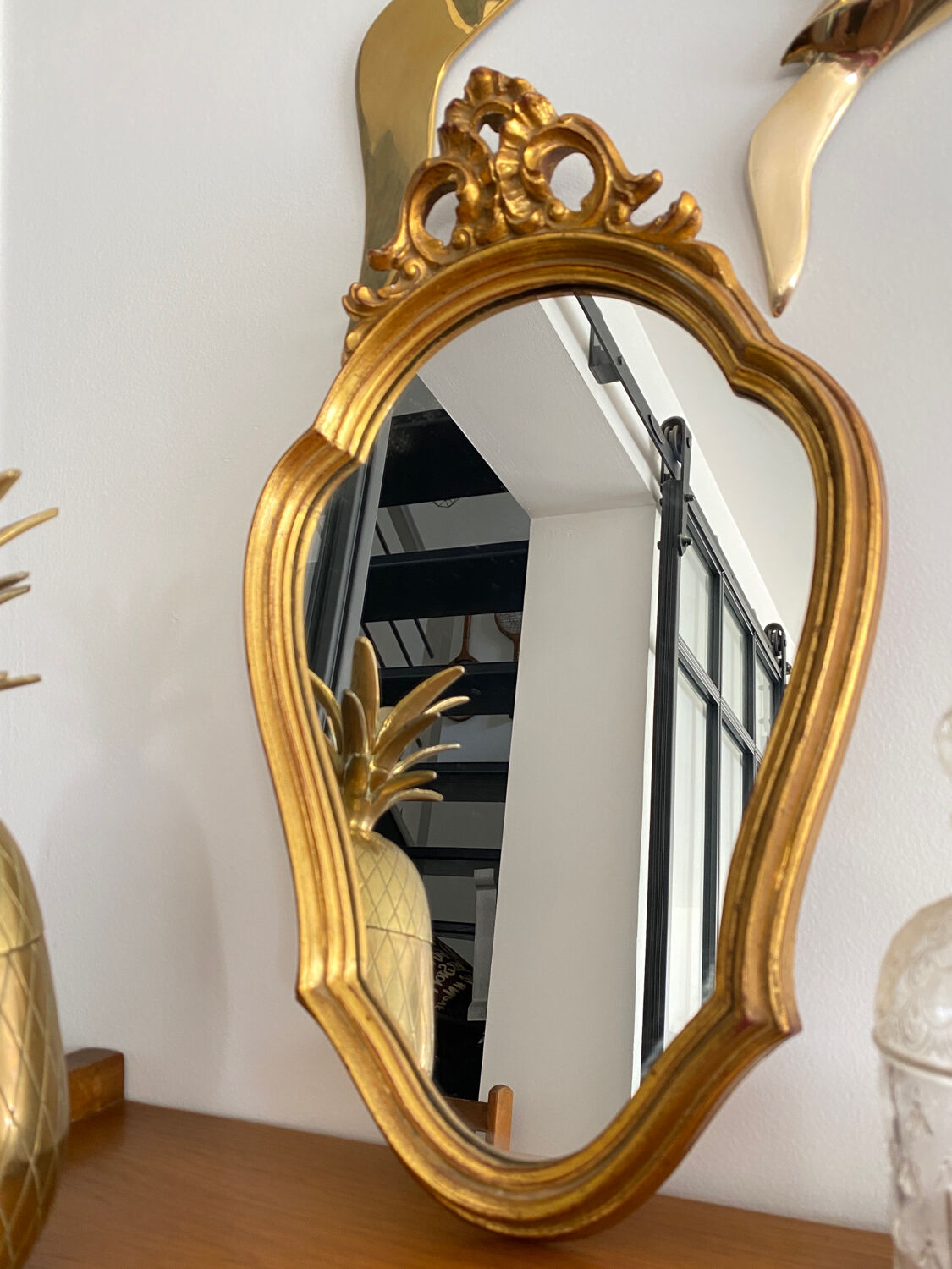 Old gilded mirror 40x24 cm