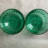 Salad bowl and ramekins Arcoroc green