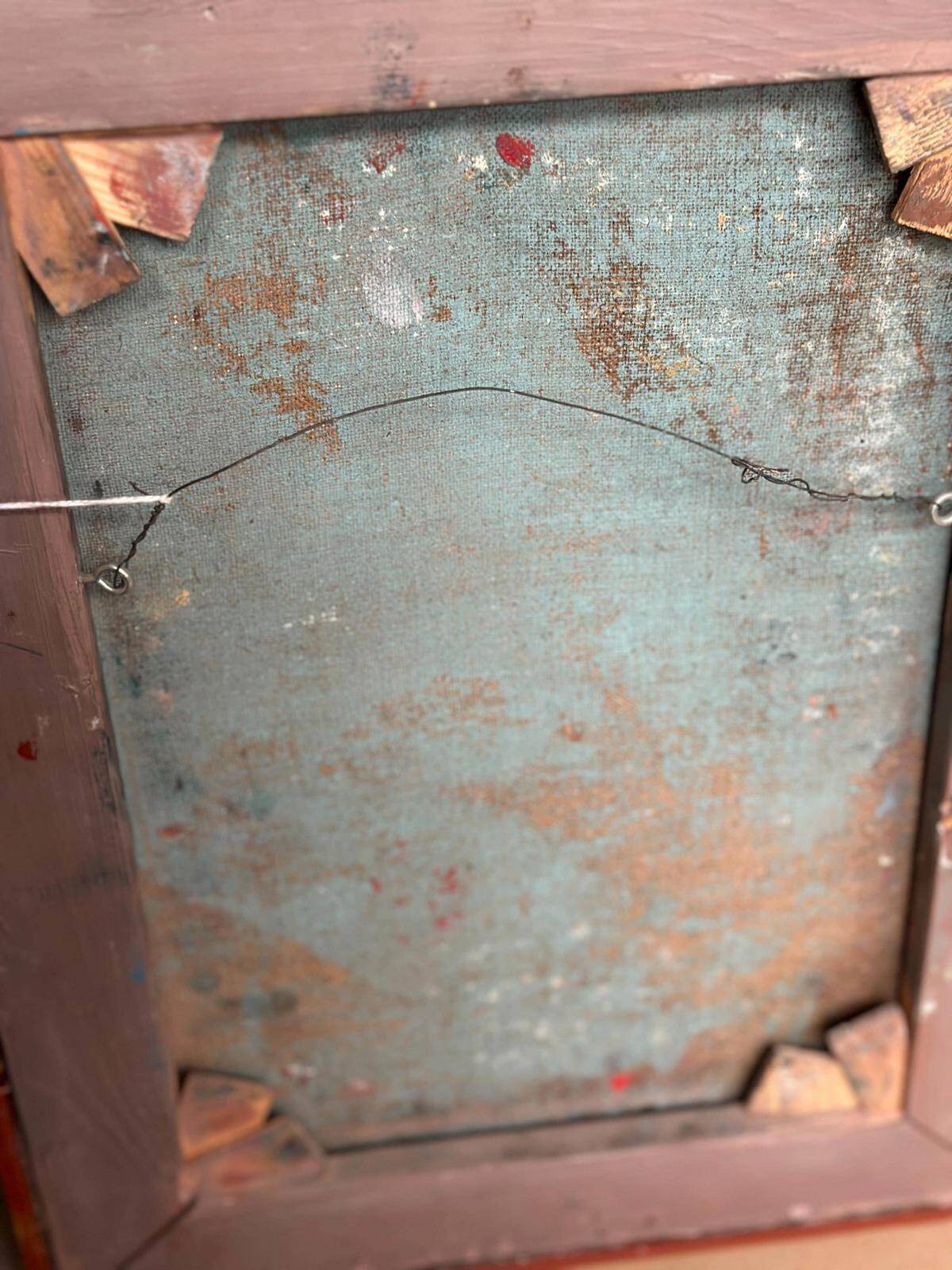 Huile sur toile suédoise du milieu du siècle – « Vase » par Bengt Delefors – Vintage et encadrée