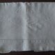 Antique linen cotton mixed sheet 200 X 280 cm monogram JG