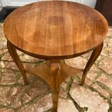 Old wooden pedestal table