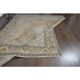 1970s Vintage Persian Handmade Wool Orange Area Rug 251x320