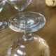 4 antique champagne glasses engraved
