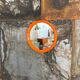Miroir rond orange