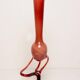 Vase artistique vintage beige et orange milieu du siècle, verre de Murano, Europe, années 1970
