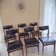 Lot de 6 chaises en teck style scandinave mid-century