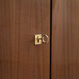 Vintage enfilade, dark walnut, restored, 220cm