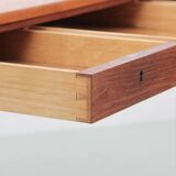 Scandinavian teak desk with 2 flaps