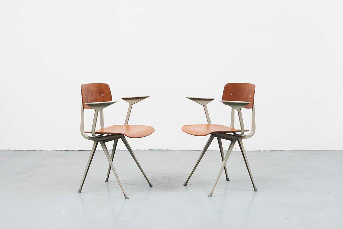 Friso Kramer Result oak chair light gray