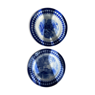 Duo of plates Bleu d'Arras