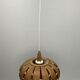 Scandinavian UFO Mushroom Pendants in Wood Veneer, 1970s