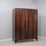 Italian mid century rosewood wardrobe 1950s