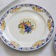 Set of 4 Boch dessert plates, Fructidor service, vintage