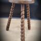 Tripod stool with turned feet