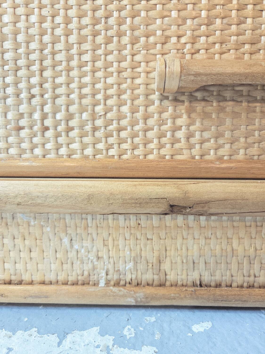 Rattan chest of drawers