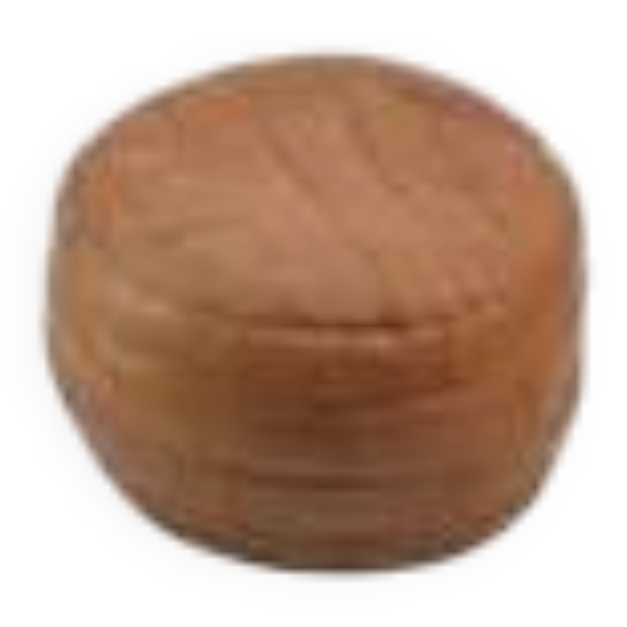 Round leather pouf De Sede from the 1970s.