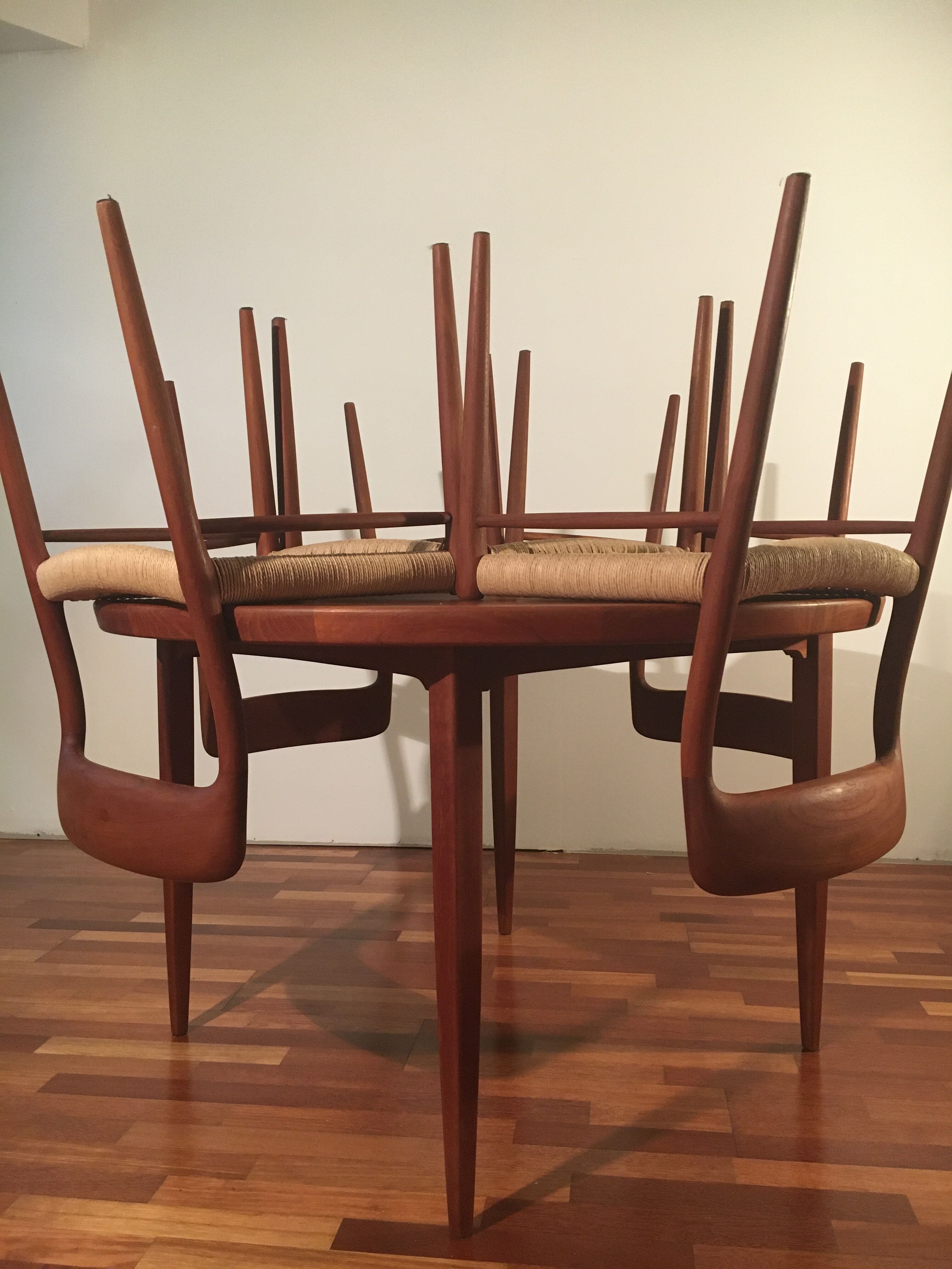 No.75 chairs & table by Niels Otto Muller for J.L. Mollers, 1950s