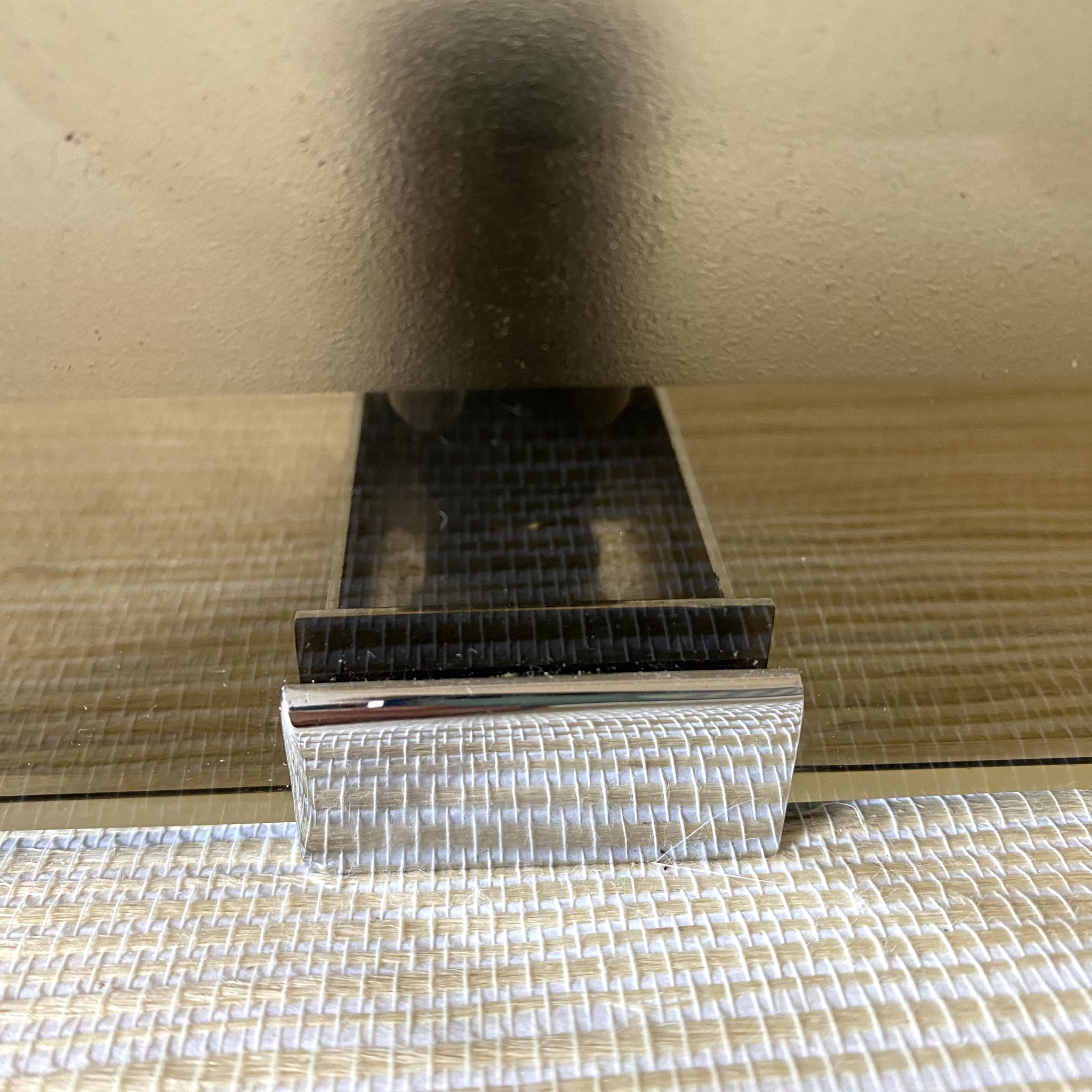 New smoked glass and chrome wall light, 1970s