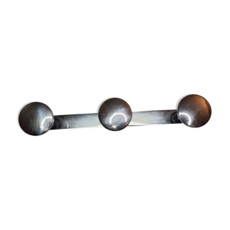 Art Deco style metal coat rack, 3 hooks