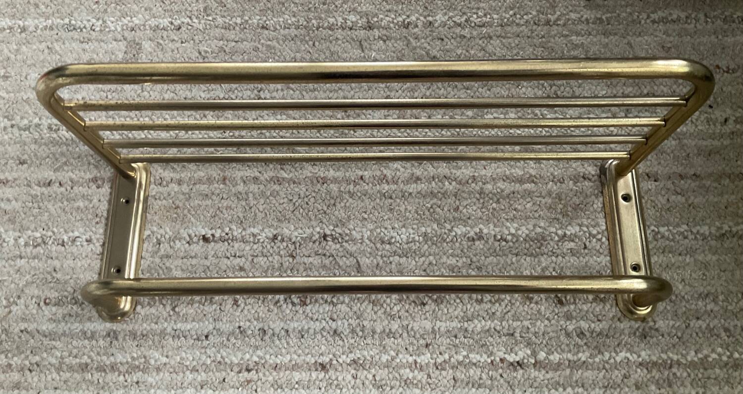 Vintage coat rack in gold metal