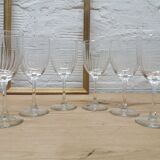 Set 6 verres à pied ciselés